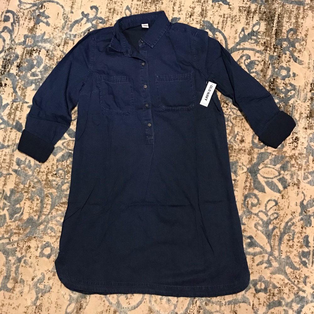 NWT Old Navy denim shirt dress, size S